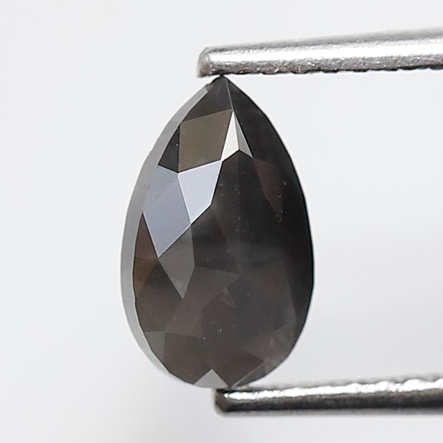 1.19 Ct Pear Shape Natural Loose Diamond 8 MM Grey Black Color Salt and Pepper Diamond