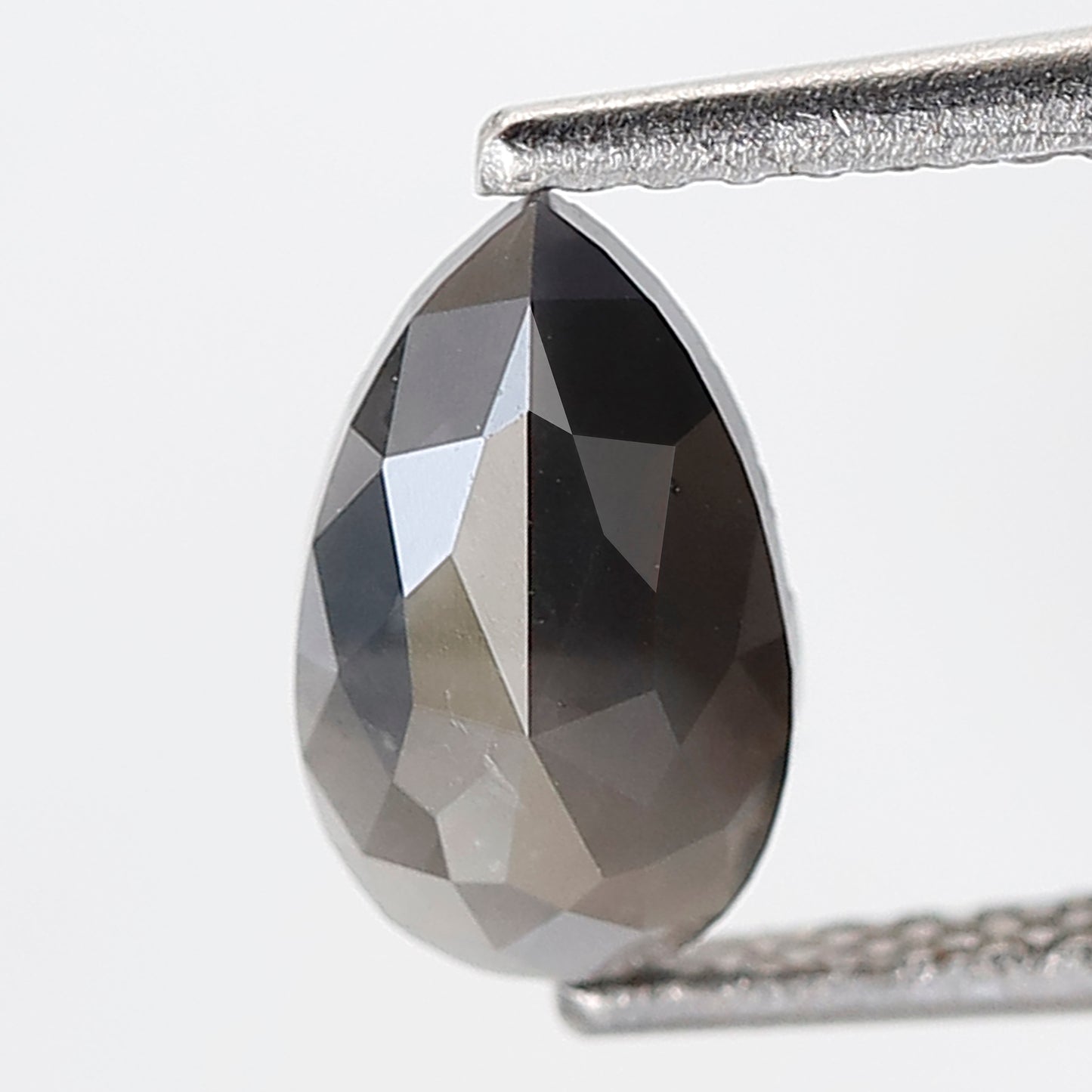 1.19 Ct Pear Shape Natural Loose Diamond 8 MM Grey Black Color Salt and Pepper Diamond