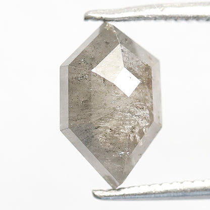 1.99 CT Geometric Grey Black color 10 mm Natural loose salt and pepper diamond