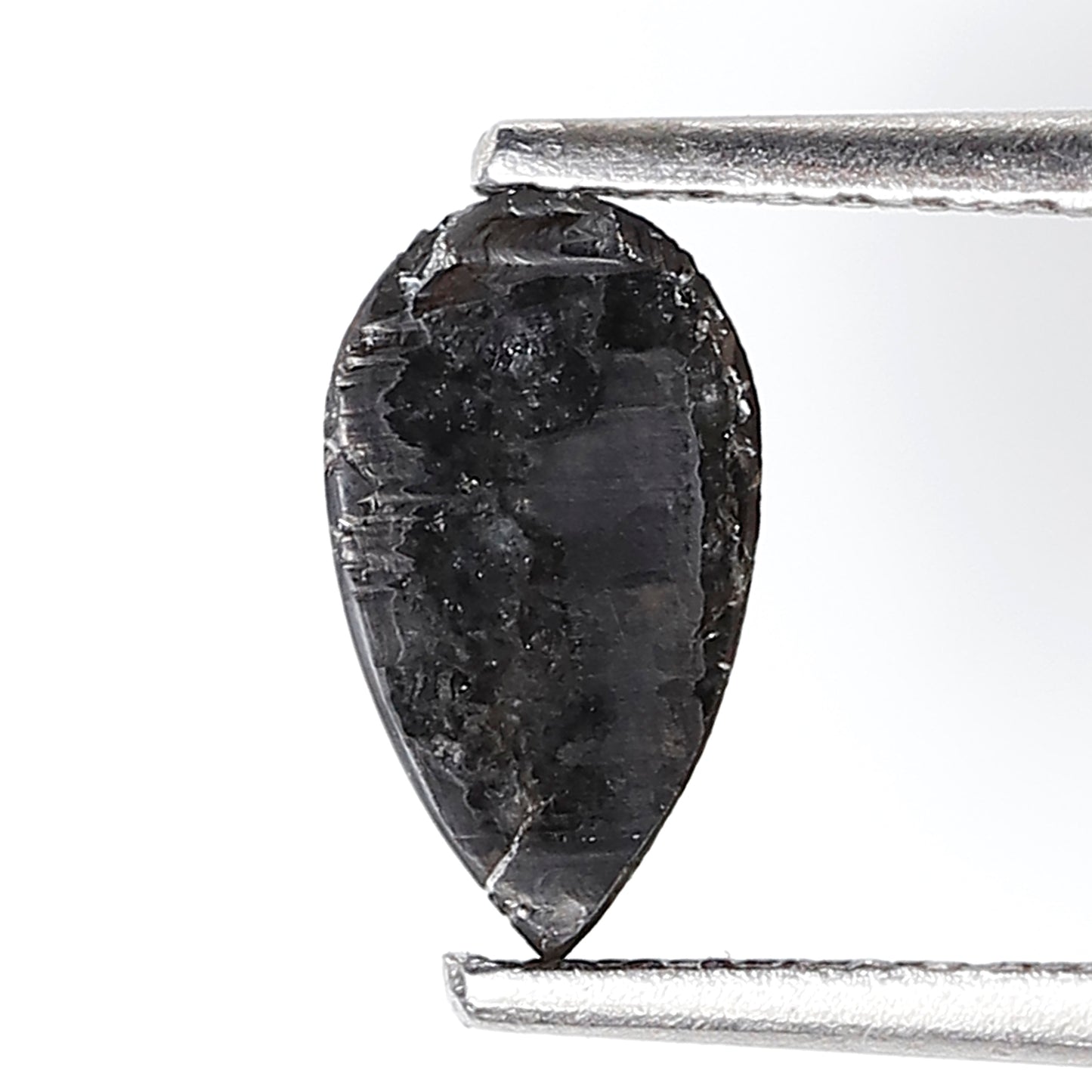 0.94 Ct Pear Shape Salt and Pepper Diamond 8 MM Grey Black Color natural Loose Diamond