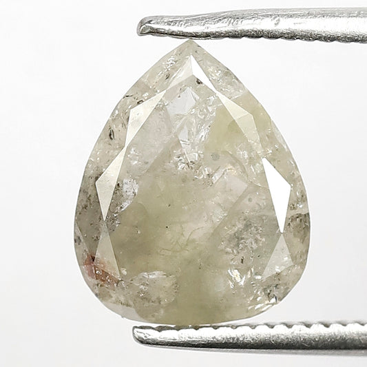 1.91 CT Pear Shape Natural Smokey Grey Black Color Salt and Pepper Diamond Ideal For Making Gold Pendant Gift