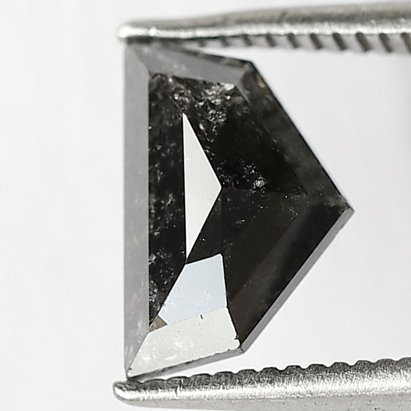 1.71 CT Geometric shape Black grey color natural loose 6.20 MM salt and pepper diamond