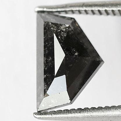 1.71 CT Geometric shape Black grey color natural loose 6.20 MM salt and pepper diamond