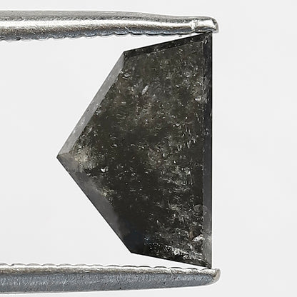 1.71 CT Geometric shape Black grey color natural loose 6.20 MM salt and pepper diamond