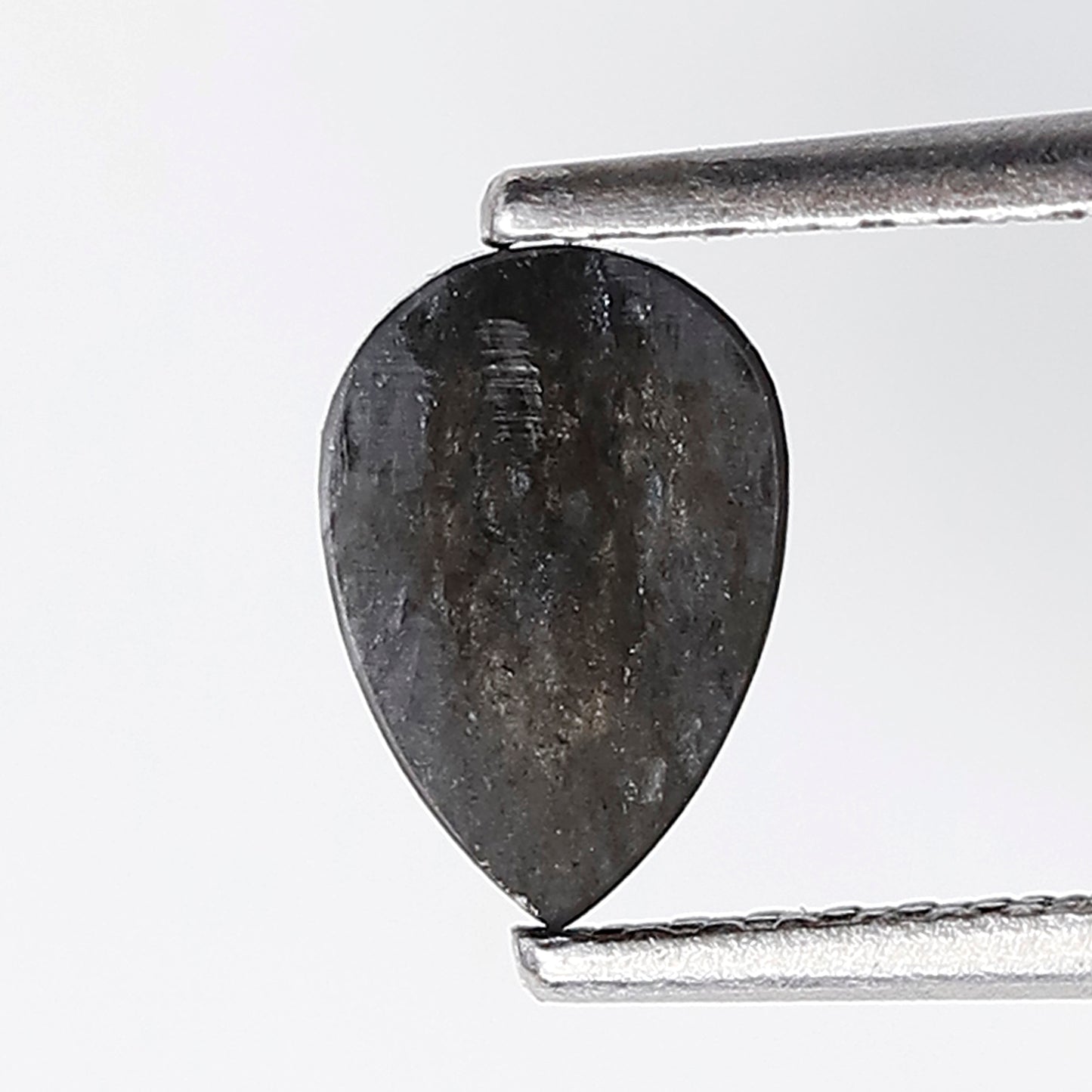 0.63 Ct 7 MM Pear Shape Salt and Pepper Diamond Natural Loose Grey Black Color Diamond