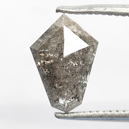 1.56 CT Geometric shape Grey Black Color Natural Loose 9.50 MM salt and pepper Diamond