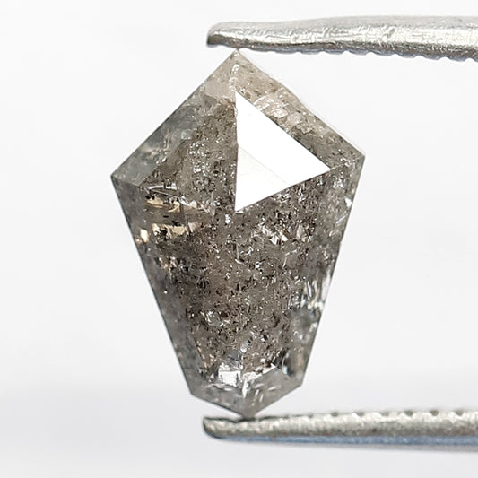 1.56 CT Geometric shape Grey Black Color Natural Loose 9.50 MM salt and pepper Diamond