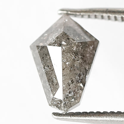 1.56 CT Geometric shape Grey Black Color Natural Loose 9.50 MM salt and pepper Diamond