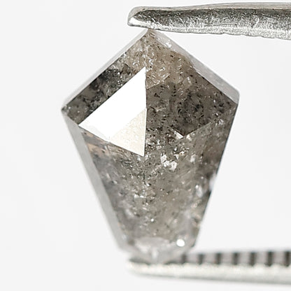 1.56 CT Geometric shape Grey Black Color Natural Loose 9.50 MM salt and pepper Diamond