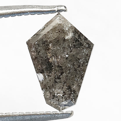 1.56 CT Geometric shape Grey Black Color Natural Loose 9.50 MM salt and pepper Diamond