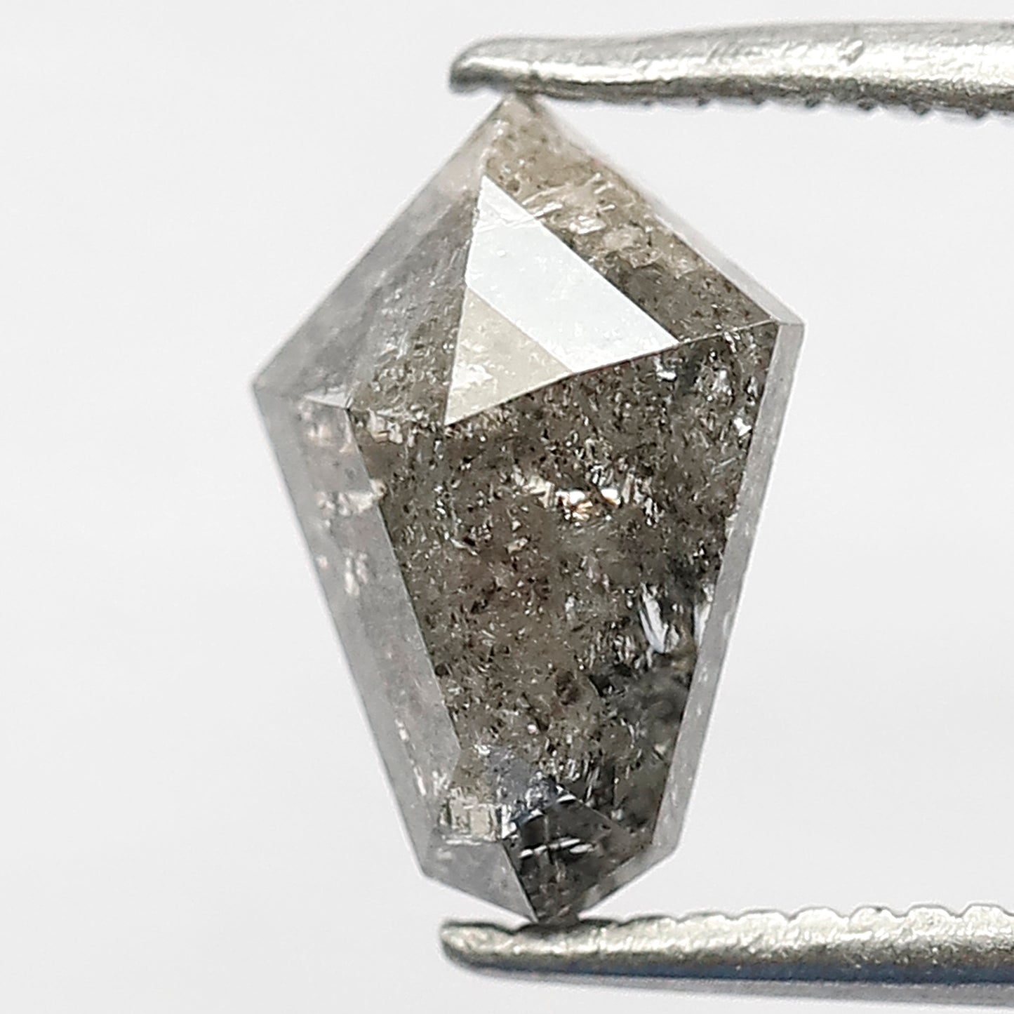 1.56 CT Geometric shape Grey Black Color Natural Loose 9.50 MM salt and pepper Diamond