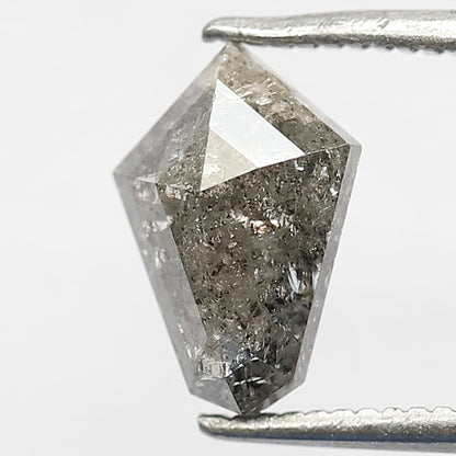 1.56 CT Geometric shape Grey Black Color Natural Loose 9.50 MM salt and pepper Diamond