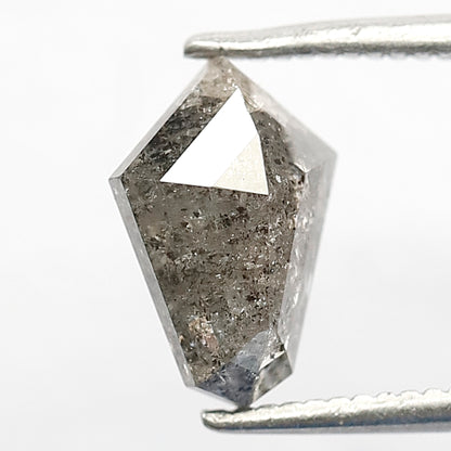 1.56 CT Geometric shape Grey Black Color Natural Loose 9.50 MM salt and pepper Diamond