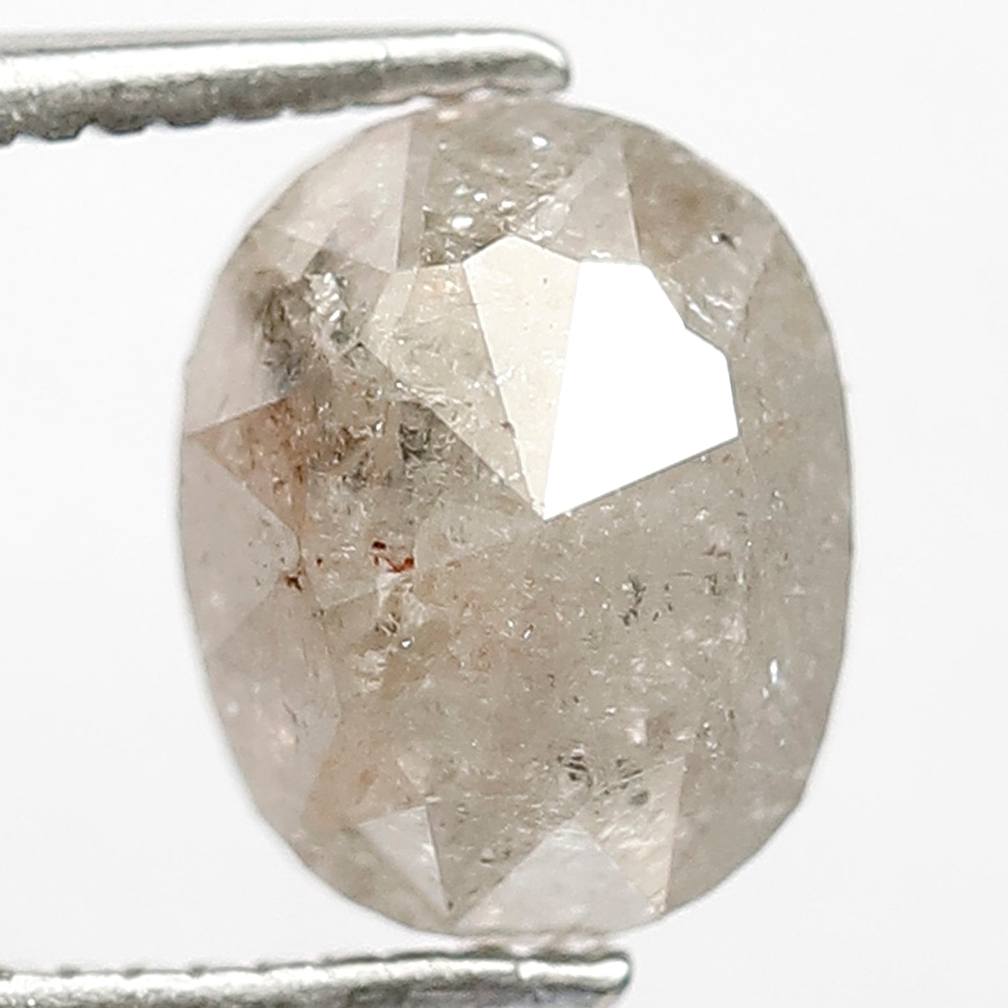 2.05 CT Oval shape Grey color Conflict free 8.10 MM Natural loose Salt and pepper diamond