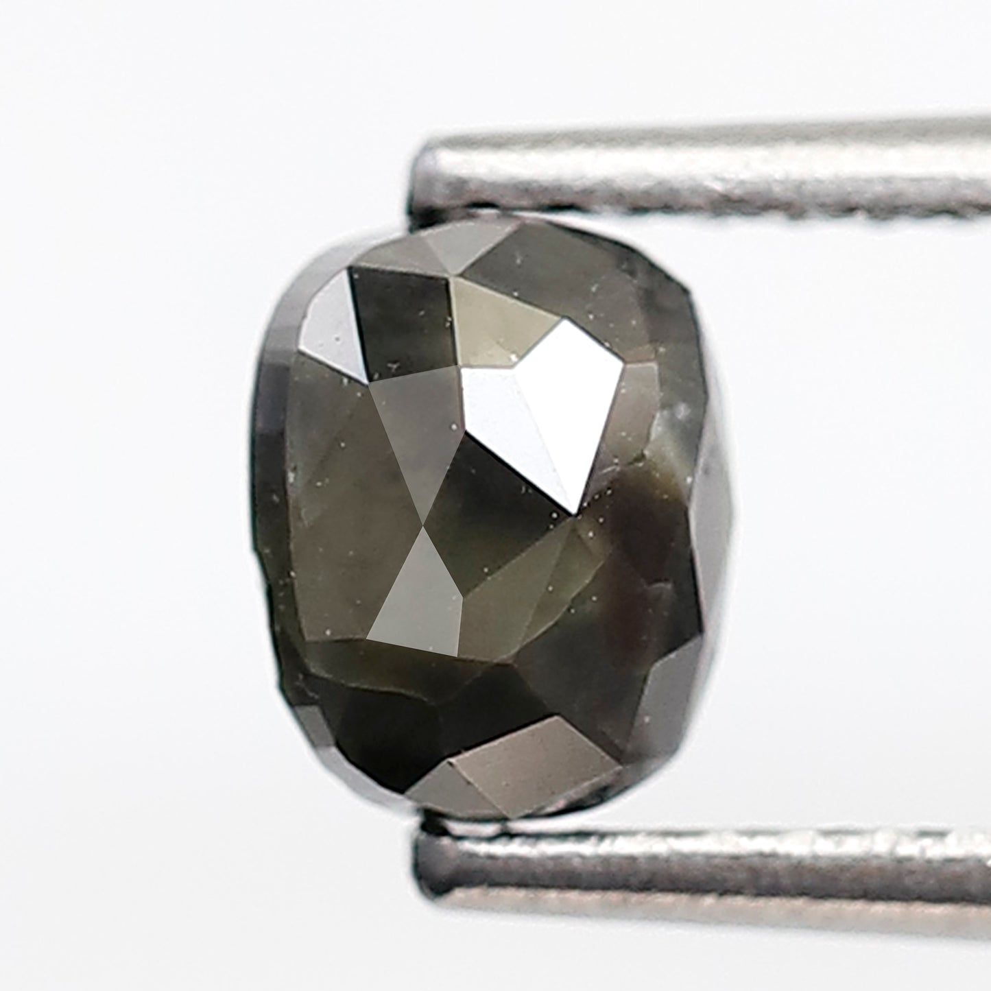 0.95 Ct Oval Shape Salt and Pepper Diamond 5 MM Grey Black Color Natural Loose Diamond