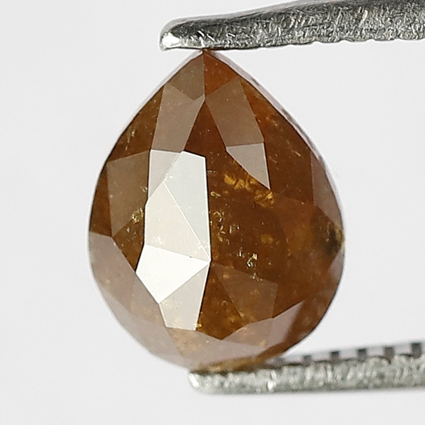 Pear Shape 1.03 Carat Brownish Yellow Rustic Loose Diamond, 7.70 MM Natural Diamond for Ring Making