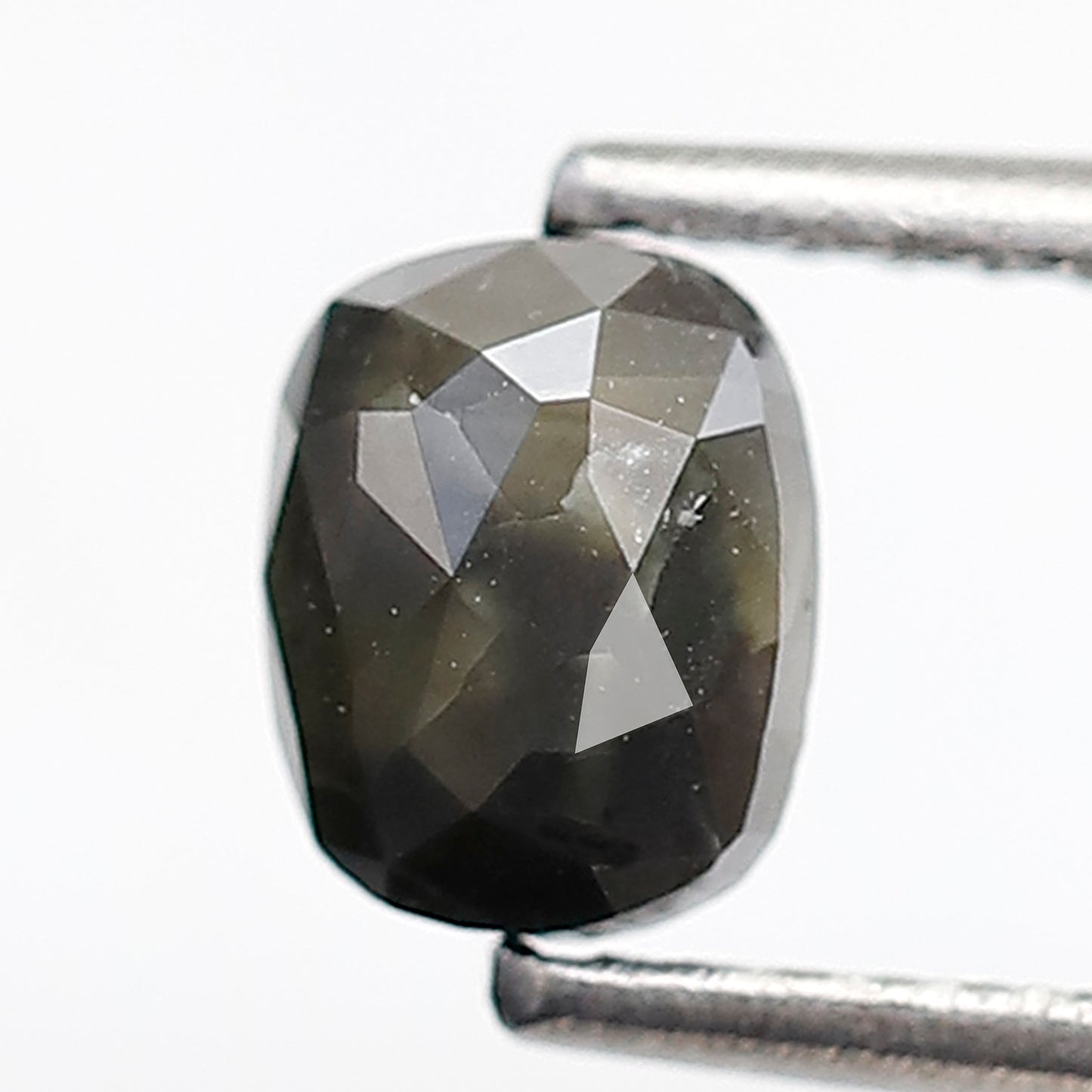 0.95 Ct Oval Shape Salt and Pepper Diamond 5 MM Grey Black Color Natural Loose Diamond