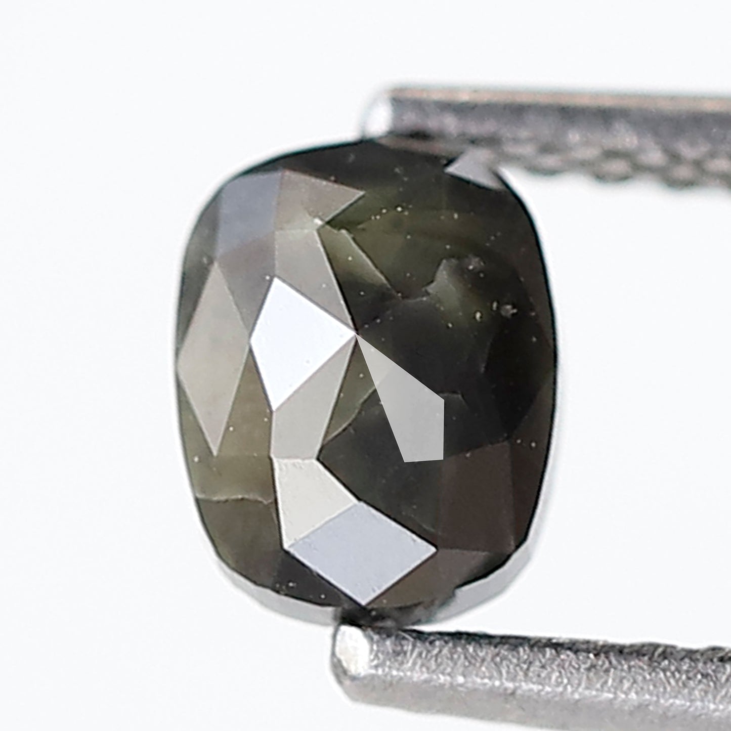 0.95 Ct Oval Shape Salt and Pepper Diamond 5 MM Grey Black Color Natural Loose Diamond