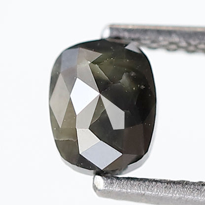0.95 Ct Oval Shape Salt and Pepper Diamond 5 MM Grey Black Color Natural Loose Diamond