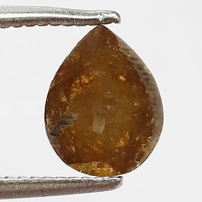 Pear Shape 1.03 Carat Brownish Yellow Rustic Loose Diamond, 7.70 MM Natural Diamond for Ring Making