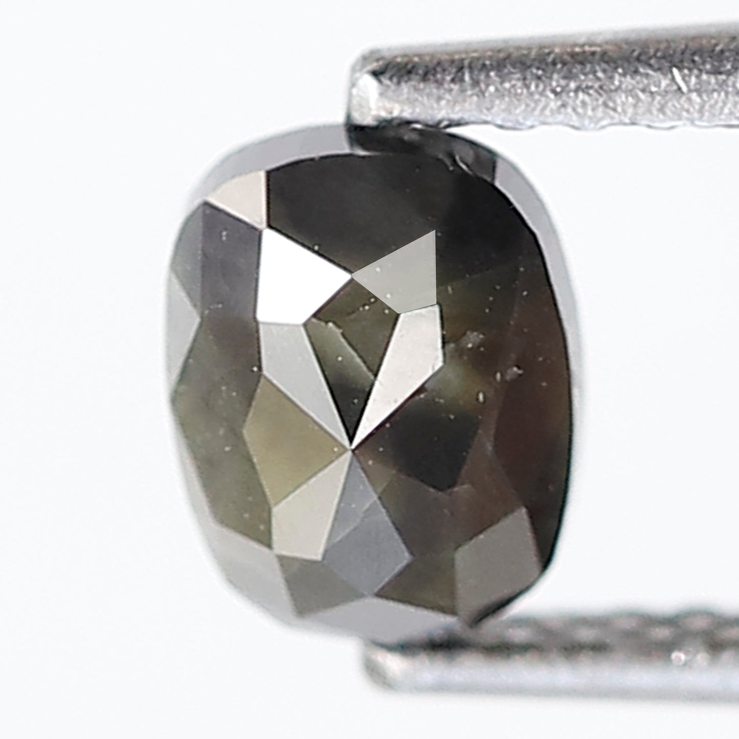 0.95 Ct Oval Shape Salt and Pepper Diamond 5 MM Grey Black Color Natural Loose Diamond