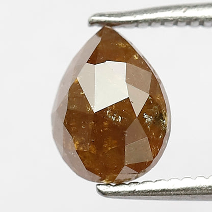 Pear Shape 1.03 Carat Brownish Yellow Rustic Loose Diamond, 7.70 MM Natural Diamond for Ring Making