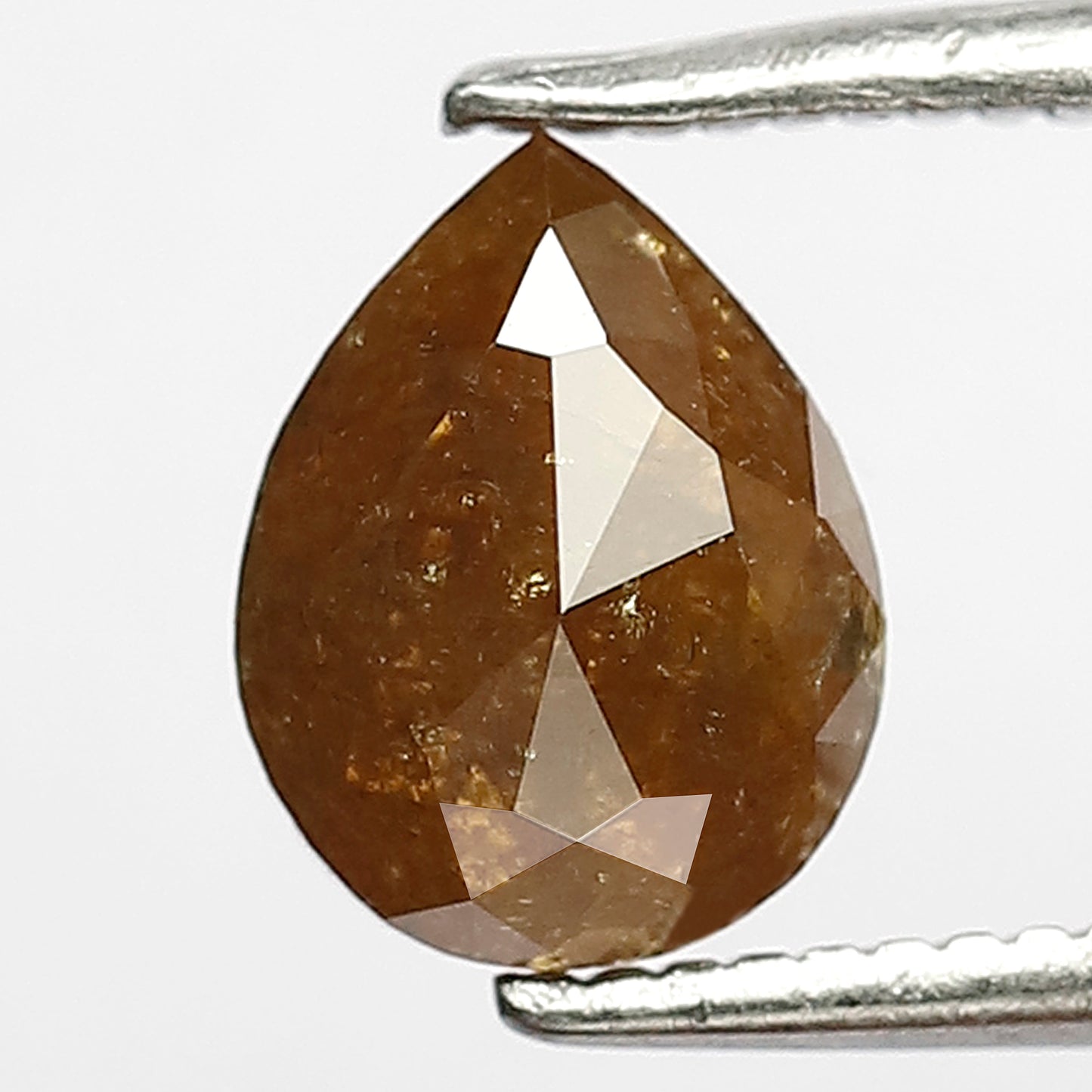 Pear Shape 1.03 Carat Brownish Yellow Rustic Loose Diamond, 7.70 MM Natural Diamond for Ring Making