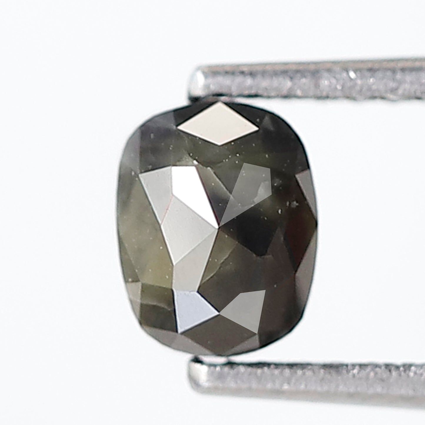0.95 Ct Oval Shape Salt and Pepper Diamond 5 MM Grey Black Color Natural Loose Diamond