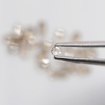 Oval, Pear and Round Mix Rose Cut Diamond Lot 0.76 Ct, Light Champagne Natural Loose Diamonds for Jewelry Making