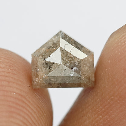 1.36 CT Natural modified Shield cut Opaque light brown color loose diamond For her wedding ring