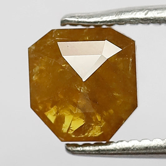 1.24 CT Modified Shape Dark Yellow Natural Salt and Pepper Diamond Perfect For Making Vintage Jewelry