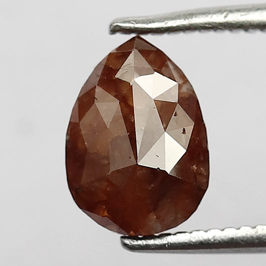 1.30 CT Pear Shape Rustic Diamond, 8 MM Natural Red Loose Stone for Engagement Ring