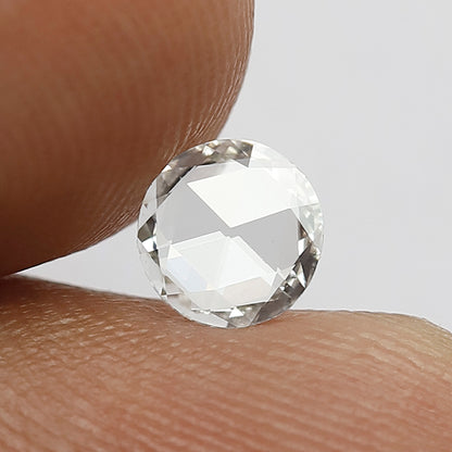 0.41 CT Stunning EF Color 5.5 mm VS Eye Clean Clarity Flat Back Polished Shining Rose Cut Diamond
