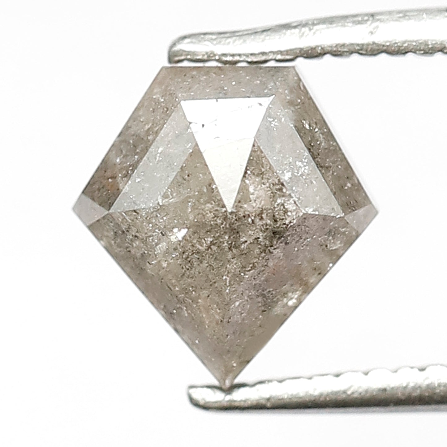 1.49 CT Pentagon Salt and Pepper Diamond | Natural Grey Black Loose Diamond | Geometric Rustic Engagement Ring Stone | 7.2 x 6.8 MM