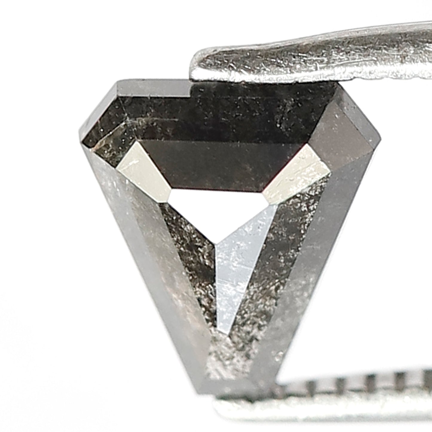 0.87 CT Coffin Shape Salt and Pepper Diamond | Grey Black Galaxy Diamond | Natural Loose Rustic Diamond | Gothic Engagement Ring Stone