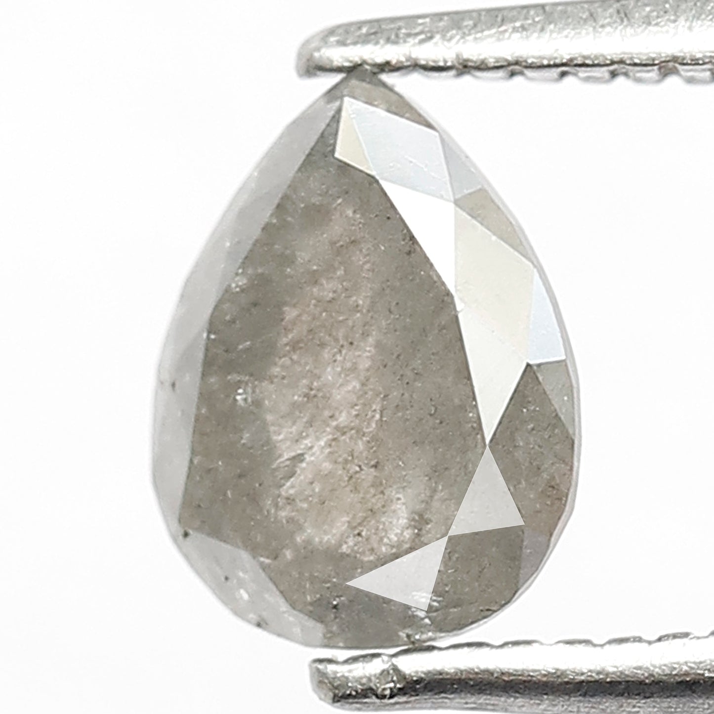 1.05 CT Pear Shape Salt and Pepper Diamond | Natural Grey Loose Diamond | Rustic Pear Engagement Ring Stone | 7.1 x 5.7 MM