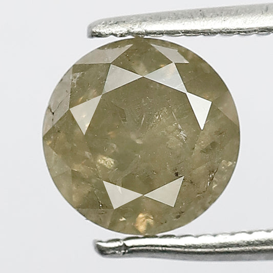 7 MM Natural Greenish 1.80 CT Round Brilliant Cut Best I3 Clarity Loose Diamond Ideal For Making Prong Setting Wedding Ring