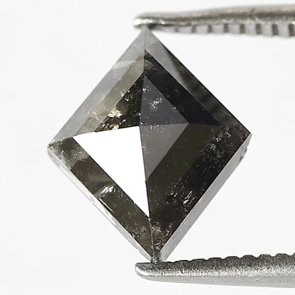 1.72 CT Kite Shape Salt and Pepper Diamond | Natural Grey Black Loose Diamond | Geometric Rustic Engagement Ring Stone | 9.4 x 7.9 MM