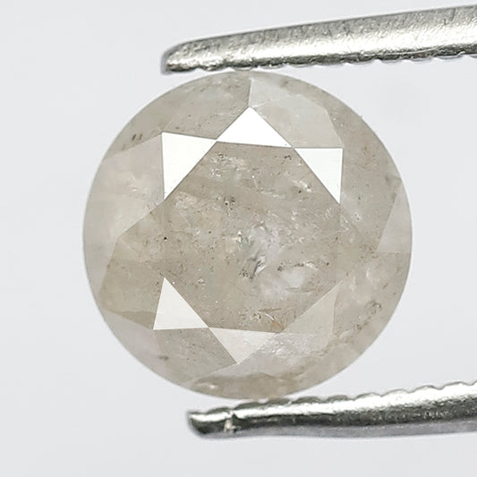 1.88 CT Stunning Misty White I3 Clarity Round Brilliant Cut Natural Diamond Perfect For Making Dual Band Ring