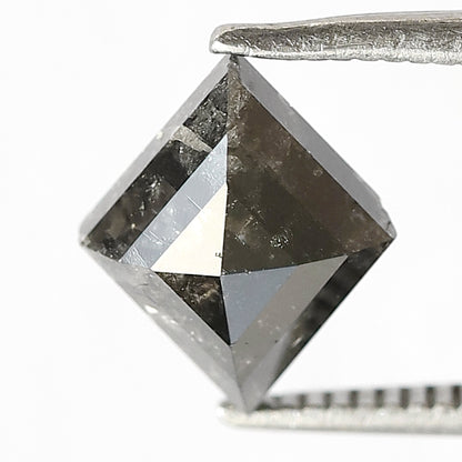 1.72 CT Kite Shape Salt and Pepper Diamond | Natural Grey Black Loose Diamond | Geometric Rustic Engagement Ring Stone | 9.4 x 7.9 MM