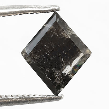 1.72 CT Kite Shape Salt and Pepper Diamond | Natural Grey Black Loose Diamond | Geometric Rustic Engagement Ring Stone | 9.4 x 7.9 MM