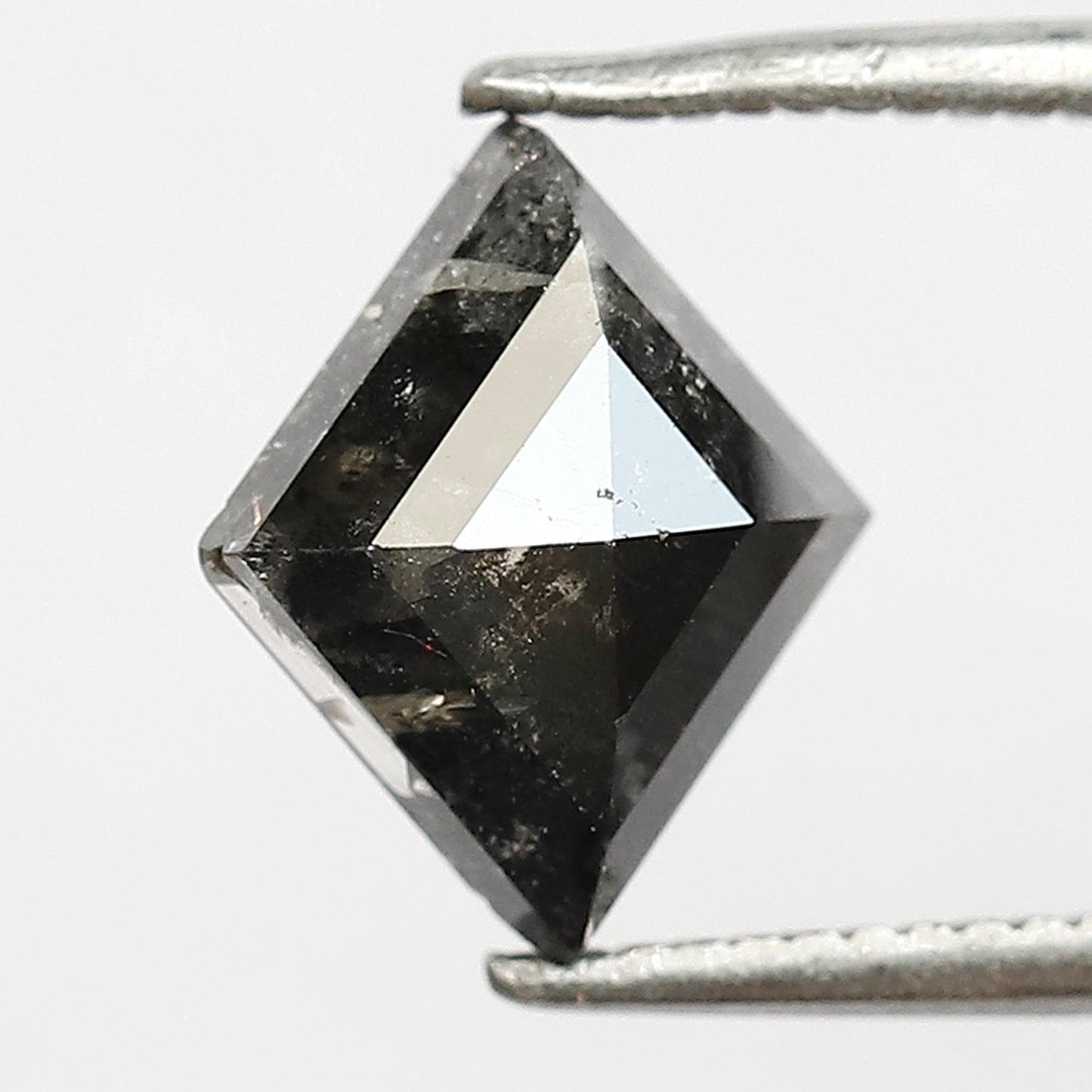 1.72 CT Kite Shape Salt and Pepper Diamond | Natural Grey Black Loose Diamond | Geometric Rustic Engagement Ring Stone | 9.4 x 7.9 MM