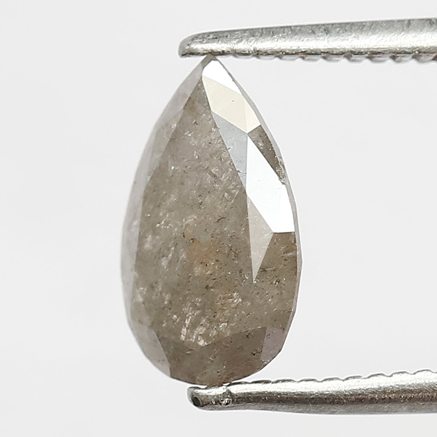 1.28 CT Pear Shape Salt and Pepper Diamond | Natural Grey Black Loose Diamond | Rustic Pear Engagement Ring Stone | 9.2 x 5.6 MM