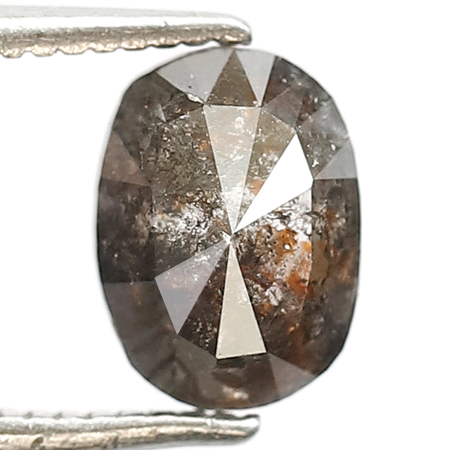 1.29 CT Oval Salt and Pepper Diamond | Natural Grey Black Loose Diamond | Rustic Oval Engagement Ring Stone | 7.6 x 5.6 MM
