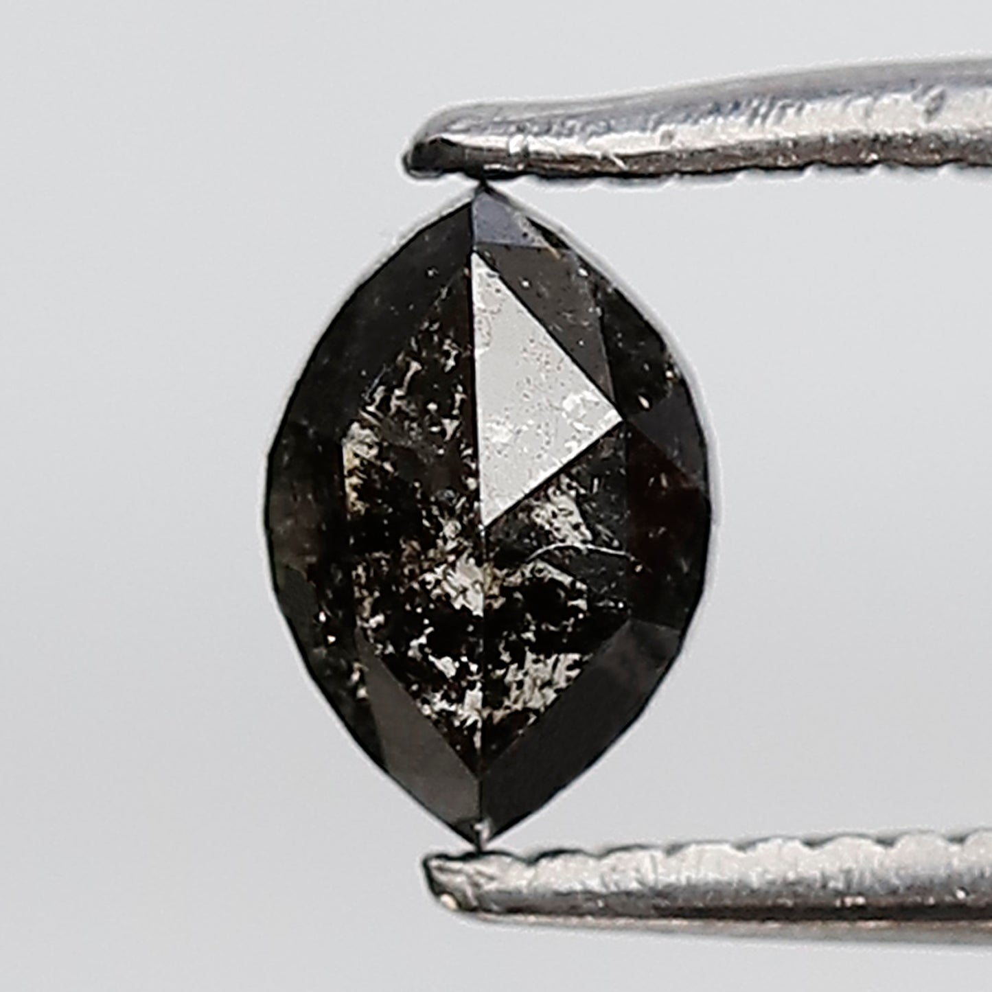 0.52 CT Marquise Shape Salt and pepper Diamond 6 MM Grey Black Color Natural Loose Diamond