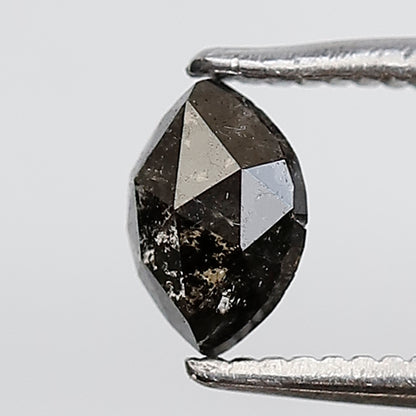 0.52 CT Marquise Shape Salt and pepper Diamond 6 MM Grey Black Color Natural Loose Diamond