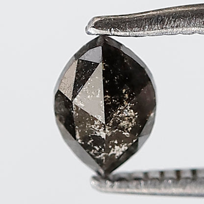 0.52 CT Marquise Shape Salt and pepper Diamond 6 MM Grey Black Color Natural Loose Diamond