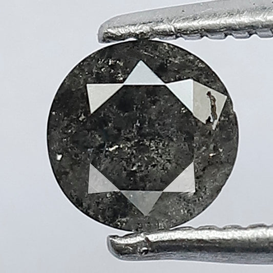 0.52 CT Natural Grey Black 5 x 5 MM I3 Clarity Loose Salt and Pepper Diamond Ideal For Making Pron Setting Proposal Ring