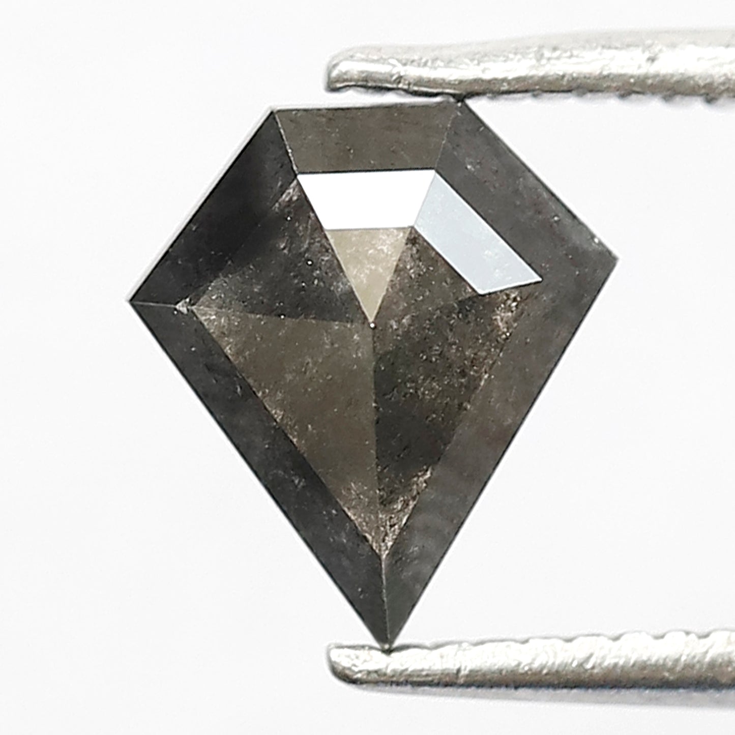 1.01 CT Geometric shape Natural loose 7.70 MM Grey Black color salt and pepper diamond