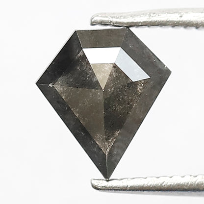 1.01 CT Geometric shape Natural loose 7.70 MM Grey Black color salt and pepper diamond
